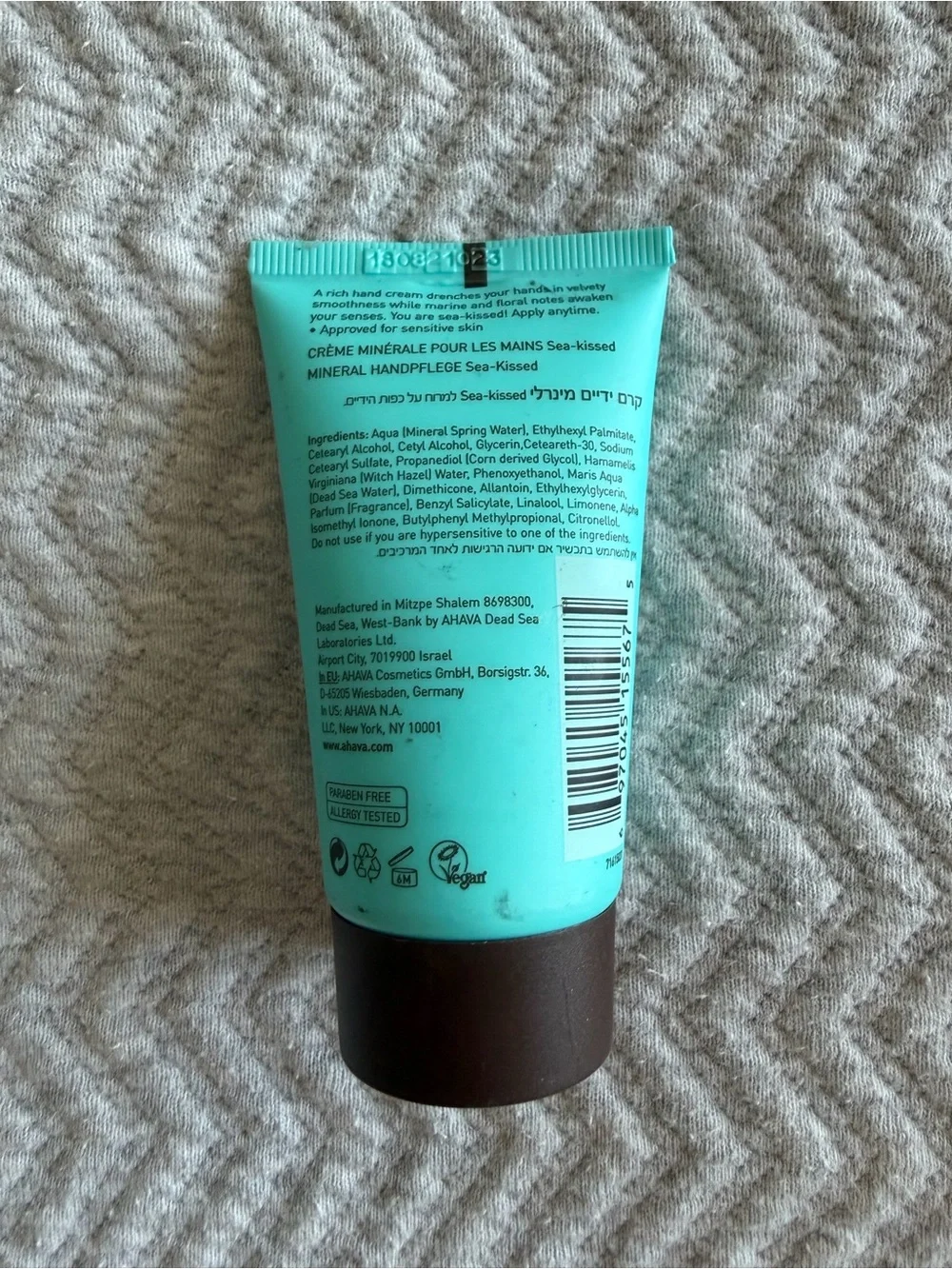 AHAVA Dead Sea Mineral Hand Cream Sea-Kissed 1.3 oz 40ml Travel Size Hydrating